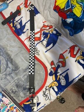 Hot Topic Black Checkerboard Kids Belt